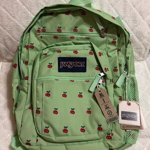 Jansport XL Big Student Backpack with Cherry Print